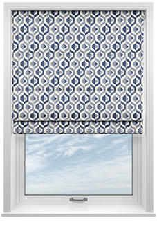 Gusta, Navy - Twist&Fit Roman Blind